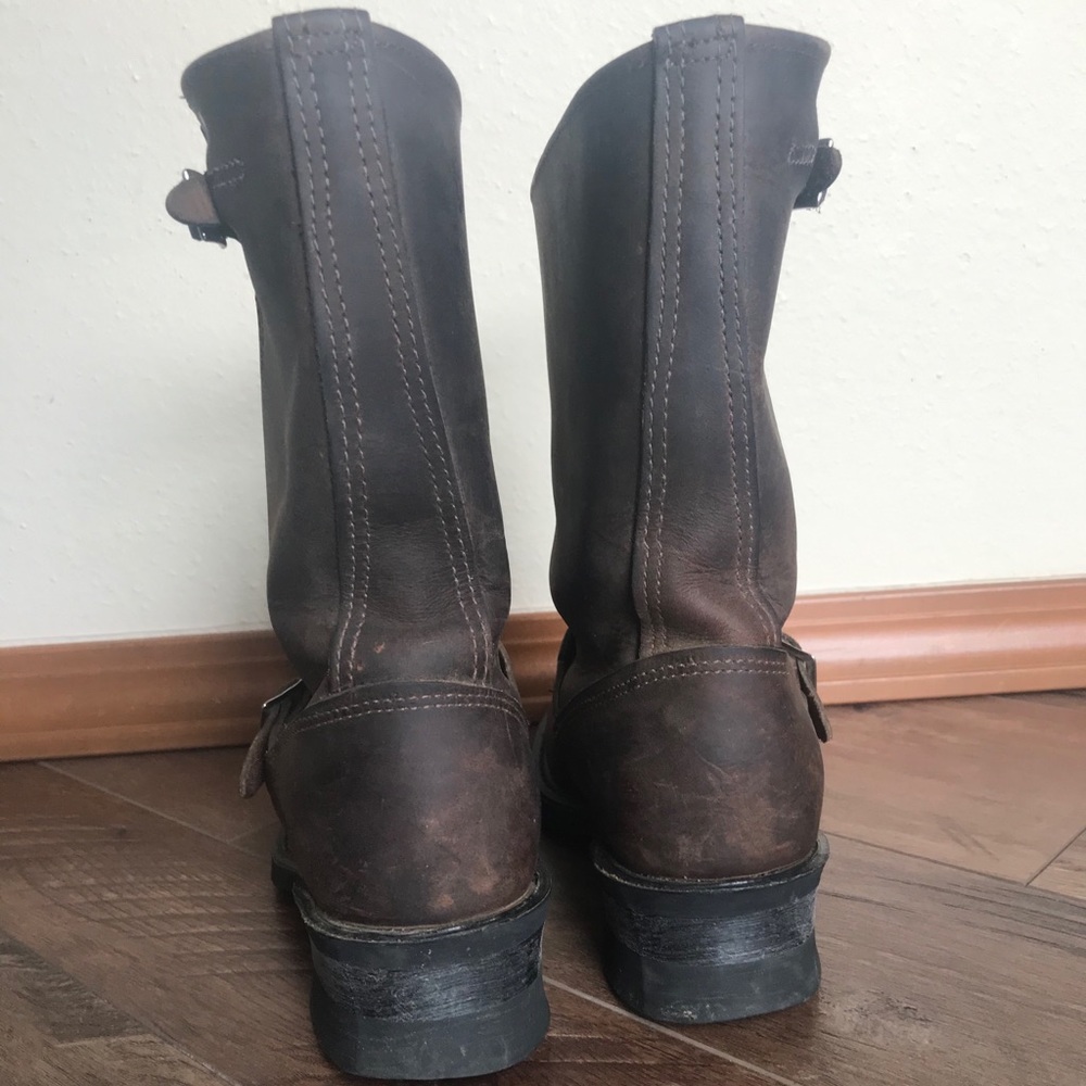 Frye Brown Leather Engineer Boots - Picture 2 of 7